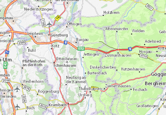 Karte Stadtplan Jettingen