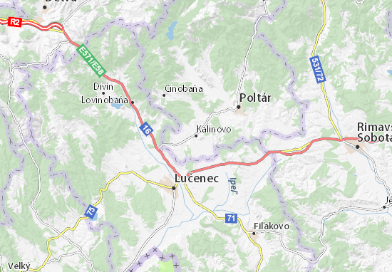 Kaart Plattegrond Kalinovo
