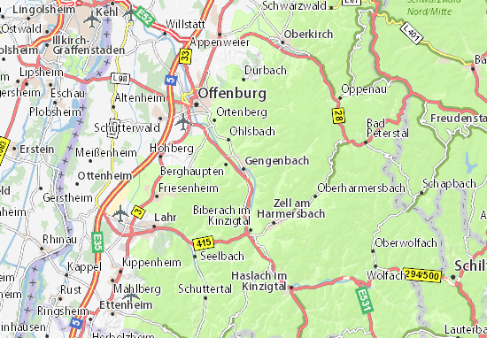 Kaart Plattegrond Gengenbach