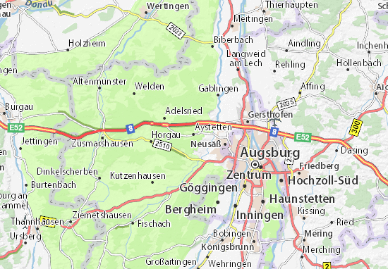 Karte Stadtplan Aystetten