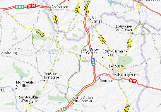 Saint-Brice-en-Coglès Map