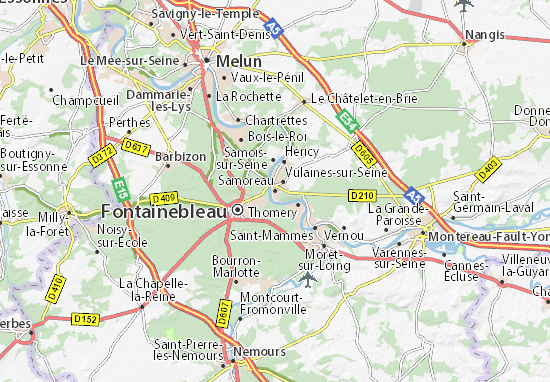 Karte Stadtplan Samoreau
