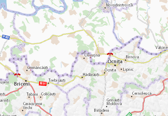 Clocuşna Map