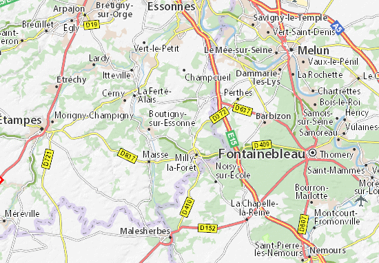 Karte Stadtplan Moigny-sur-École