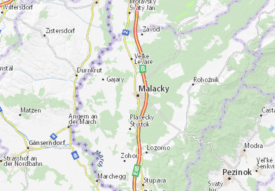 Mapa Malacky