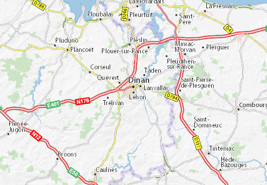 Karte Stadtplan Léhon