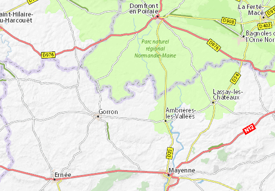 Kaart Plattegrond Couesmes-en-Froulay