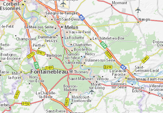 Karte Stadtplan Samois-sur-Seine