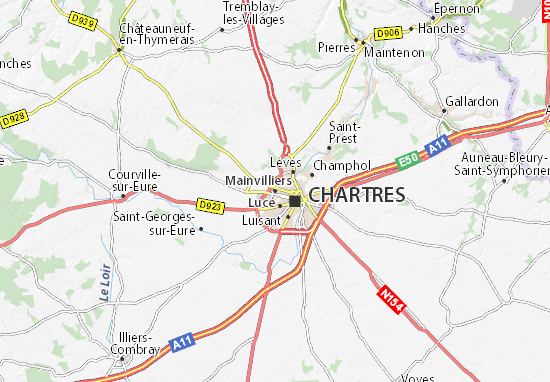 Mainvilliers Map