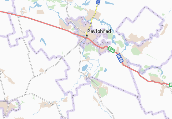 Karte Stadtplan Pryvovchans&#x27;ke