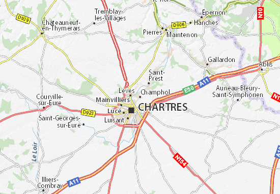Kaart Plattegrond Champhol