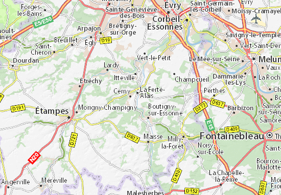 Karte Stadtplan Guigneville-sur-Essonne