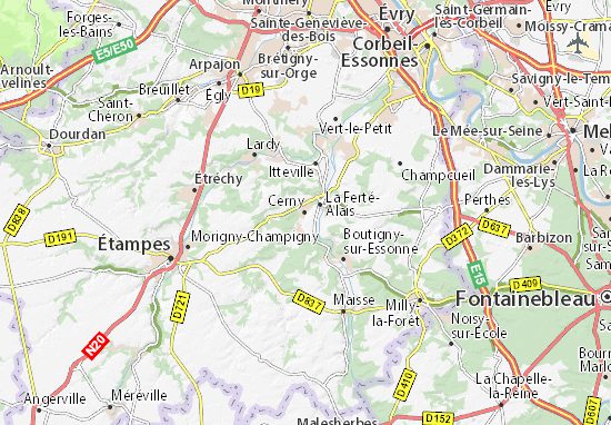 Karte Stadtplan Cerny
