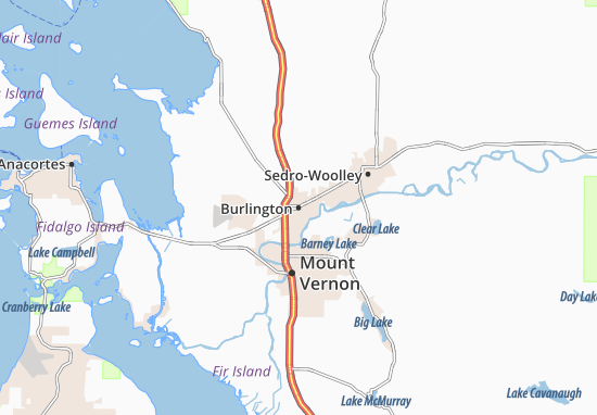 Karte Stadtplan Burlington
