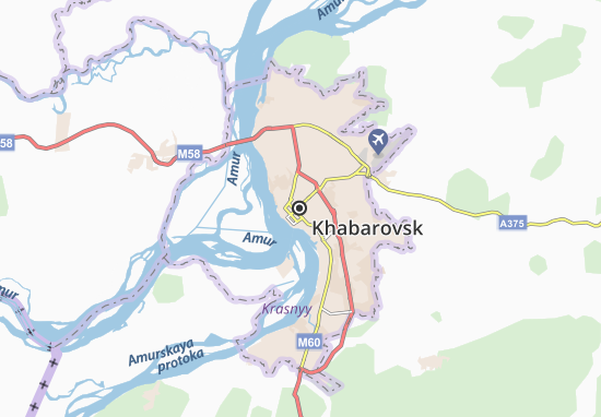 Kaart Plattegrond Khabarovsk