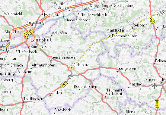 Karte Stadtplan Leberskirchen