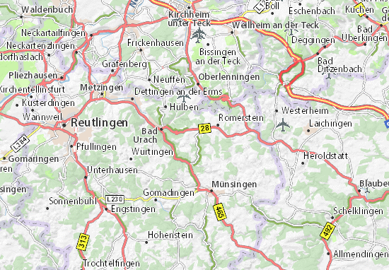 Karte Stadtplan Hengen