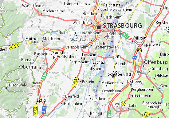 Karte Stadtplan Fegersheim