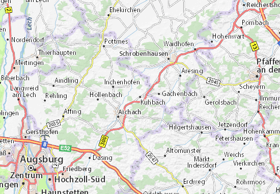 Mapa Kühbach