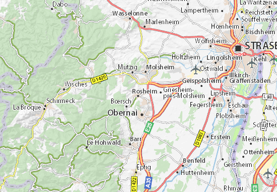 Karte Stadtplan Rosheim