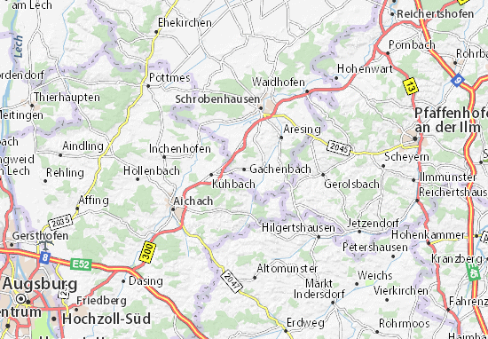 Karte Stadtplan Gachenbach