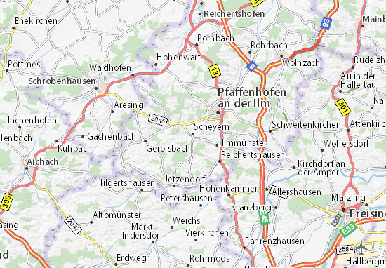 Karte Stadtplan Scheyern