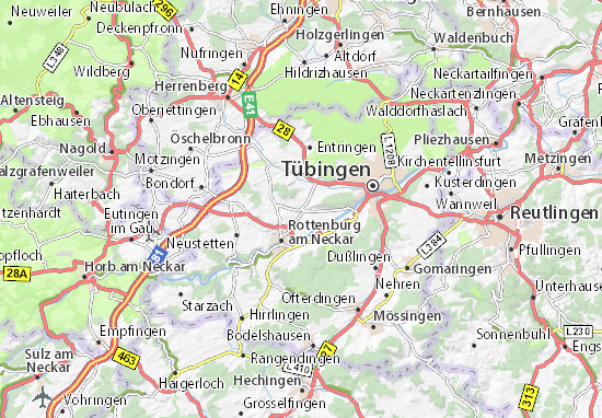Karte Stadtplan Wurmlingen