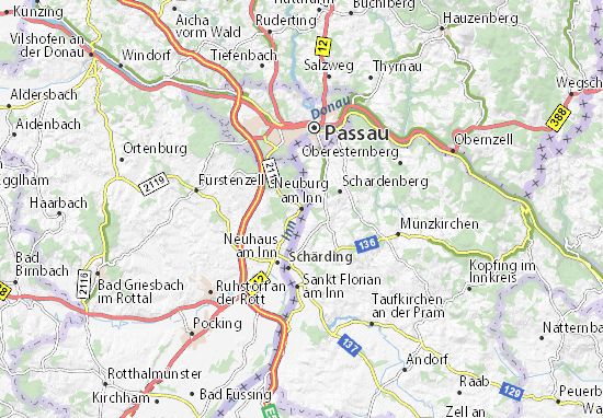 Neuburg am Inn Map