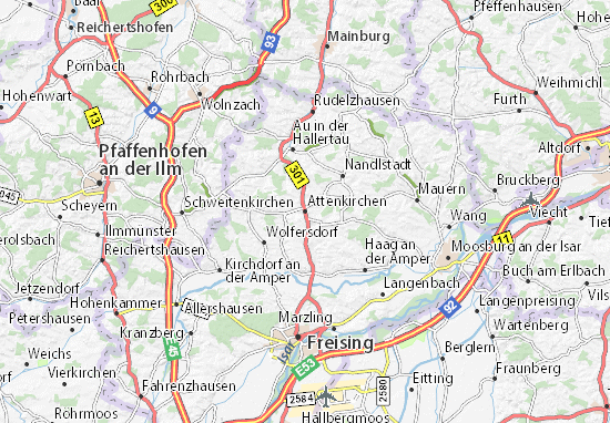 Karte Stadtplan Attenkirchen