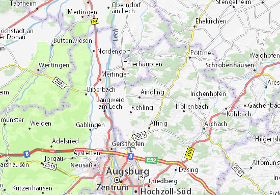 Karte Stadtplan Aindling