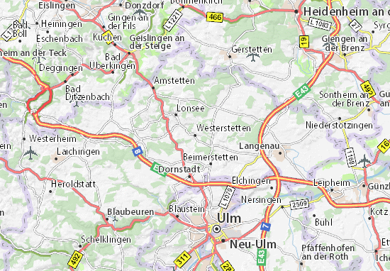 Karte Stadtplan Westerstetten