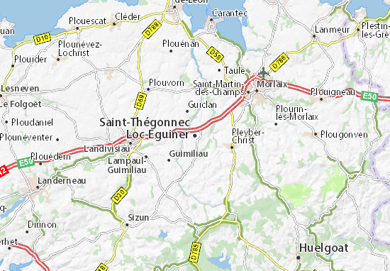 Saint-Thégonnec Loc-Eguiner Map