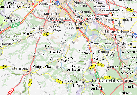 Kaart Plattegrond Ballancourt-sur-Essonne