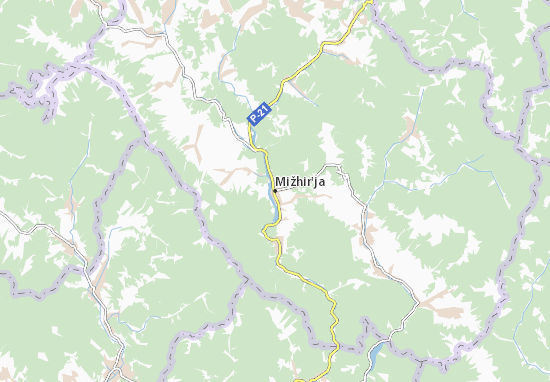 Karte Stadtplan Mižhir&#x27;ja