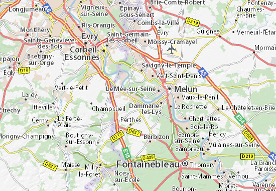Karte Stadtplan Boissise-le-Roi