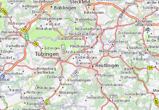 Mapa Kirchentellinsfurt