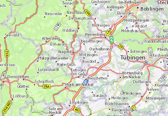 Karte Stadtplan Mötzingen