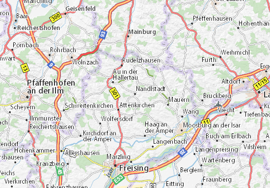 Karte Stadtplan Nandlstadt
