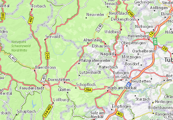 Karte Stadtplan Bösingen