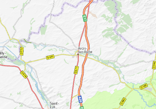 Kaart Plattegrond Arcis-sur-Aube