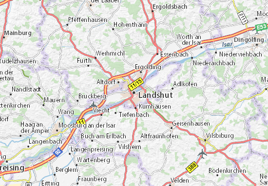 Karte Stadtplan Landshut