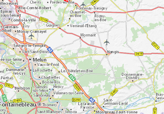 Kaart Plattegrond La Chapelle-Gauthier