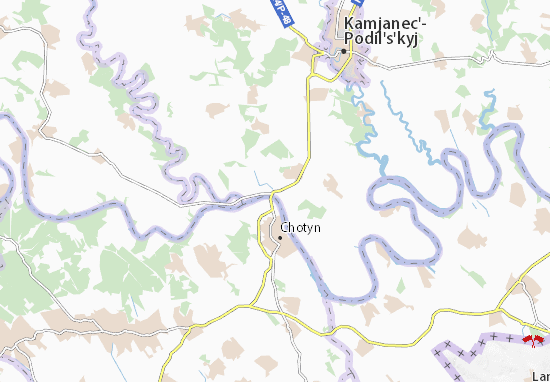 Karte Stadtplan Zhvanets&#x27;
