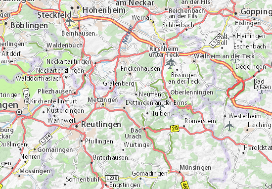 Karte Stadtplan Neuffen