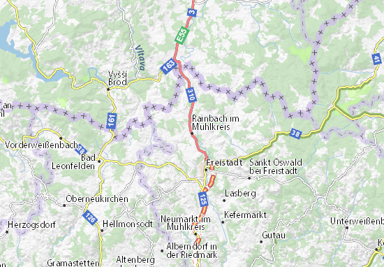 Karte Stadtplan Rainbach im Mühlkreis