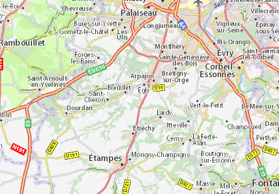Mapa Boissy-sous-Saint-Yon