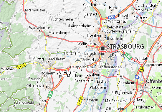 Karte Stadtplan Holtzheim