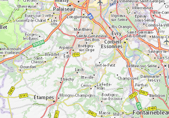 Karte Stadtplan Marolles-en-Hurepoix