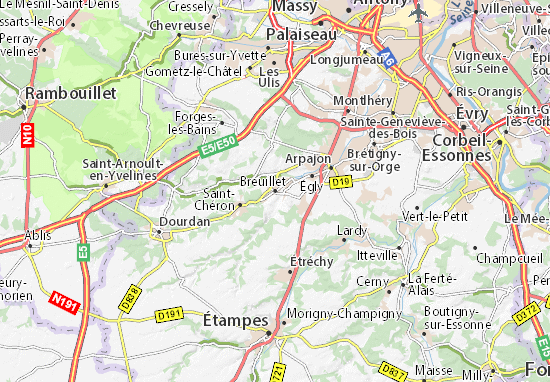 Mapa Breuillet