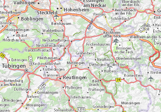 Karte Stadtplan Grafenberg